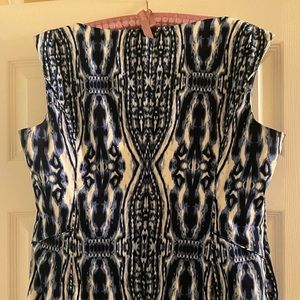 Cobalt blue Ikat print dress